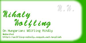 mihaly wolfling business card