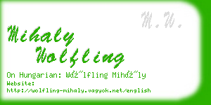 mihaly wolfling business card